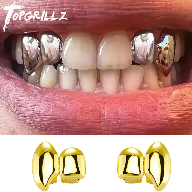 Body Jewelry For Men - TOPGRILLZ Vampire DIY Double Fangs Grillz