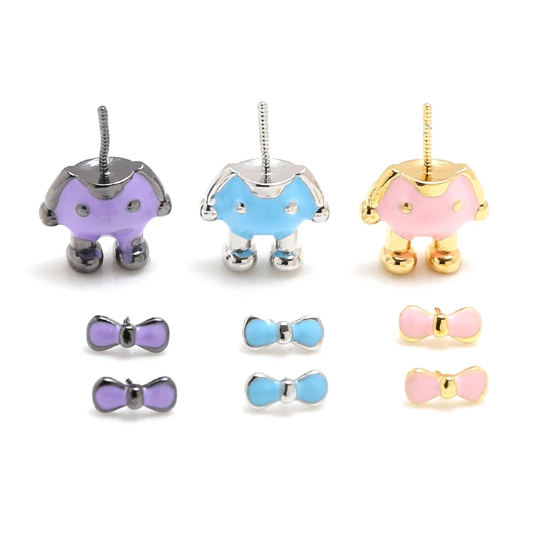Body Jewelry Real Gold - 2 pieces copper plated real gold