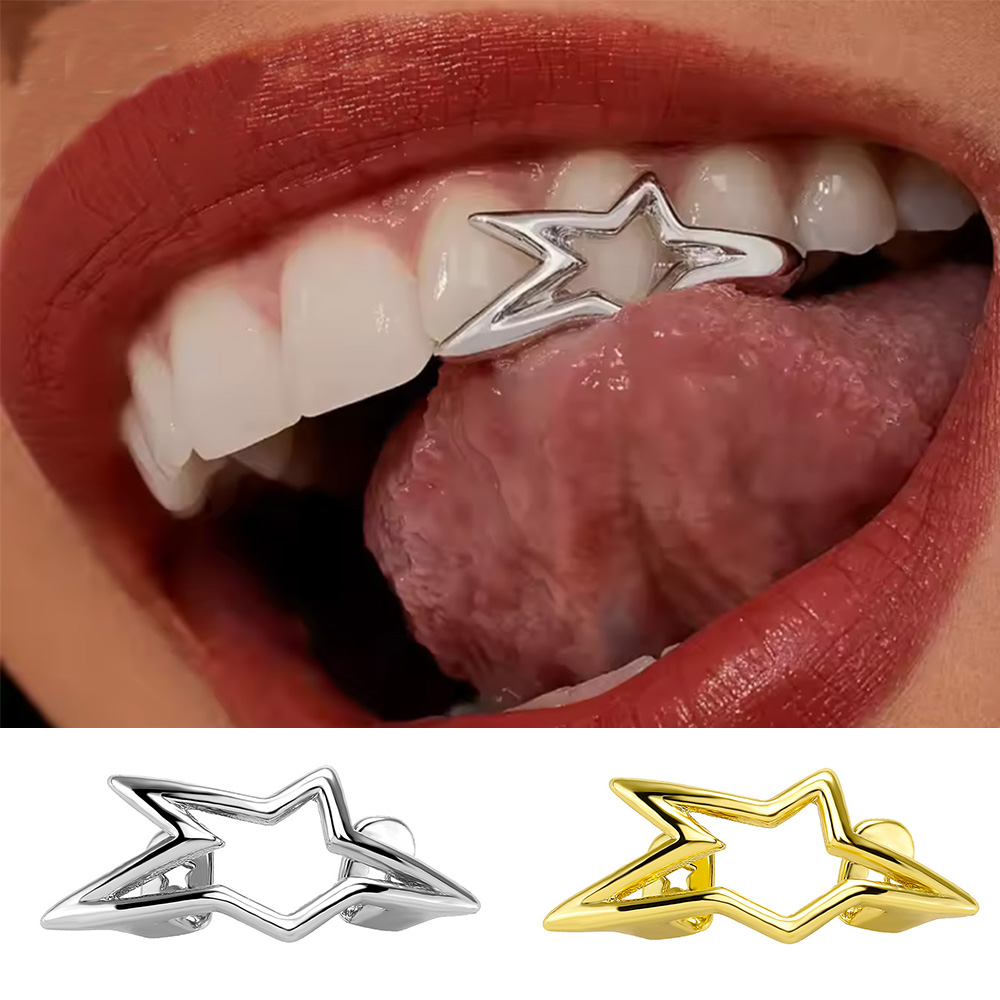 Body Jewelry For Men - YOUNGX Cyber Punk Irregular Hollow Star