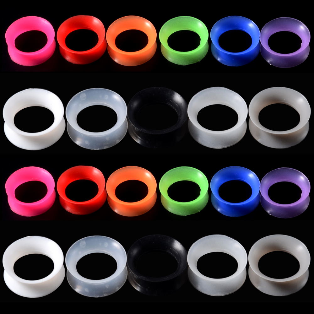 Body Jewelry Ear Plugs - 2Pcs Silicone Ear Plugs and Tunnels