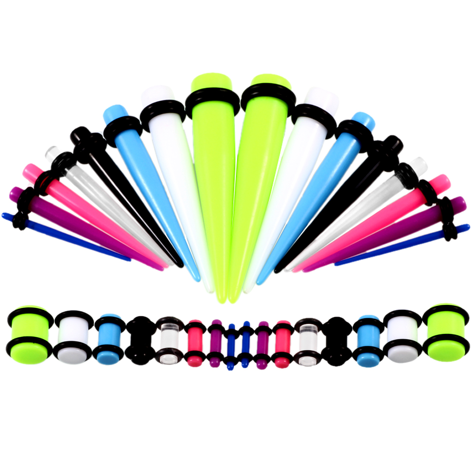 36pcs/lot Acrylic Ear Gauge Ta - Body Jewelry Ear Plugs recension och pris