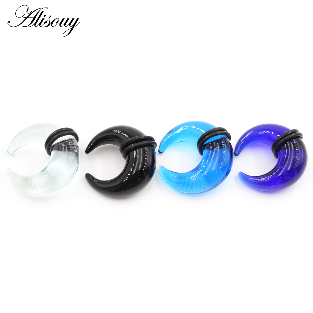 Alisouy 2PCS C Shape Buffalo H - Body Jewelry Ear Plugs recension och pris