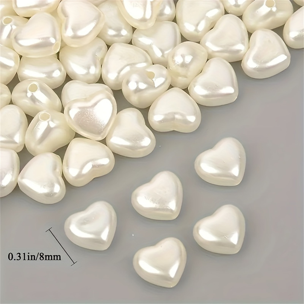 8mm 50pcs White Acrylic Heart- - Daith Heart Ring recension och pris