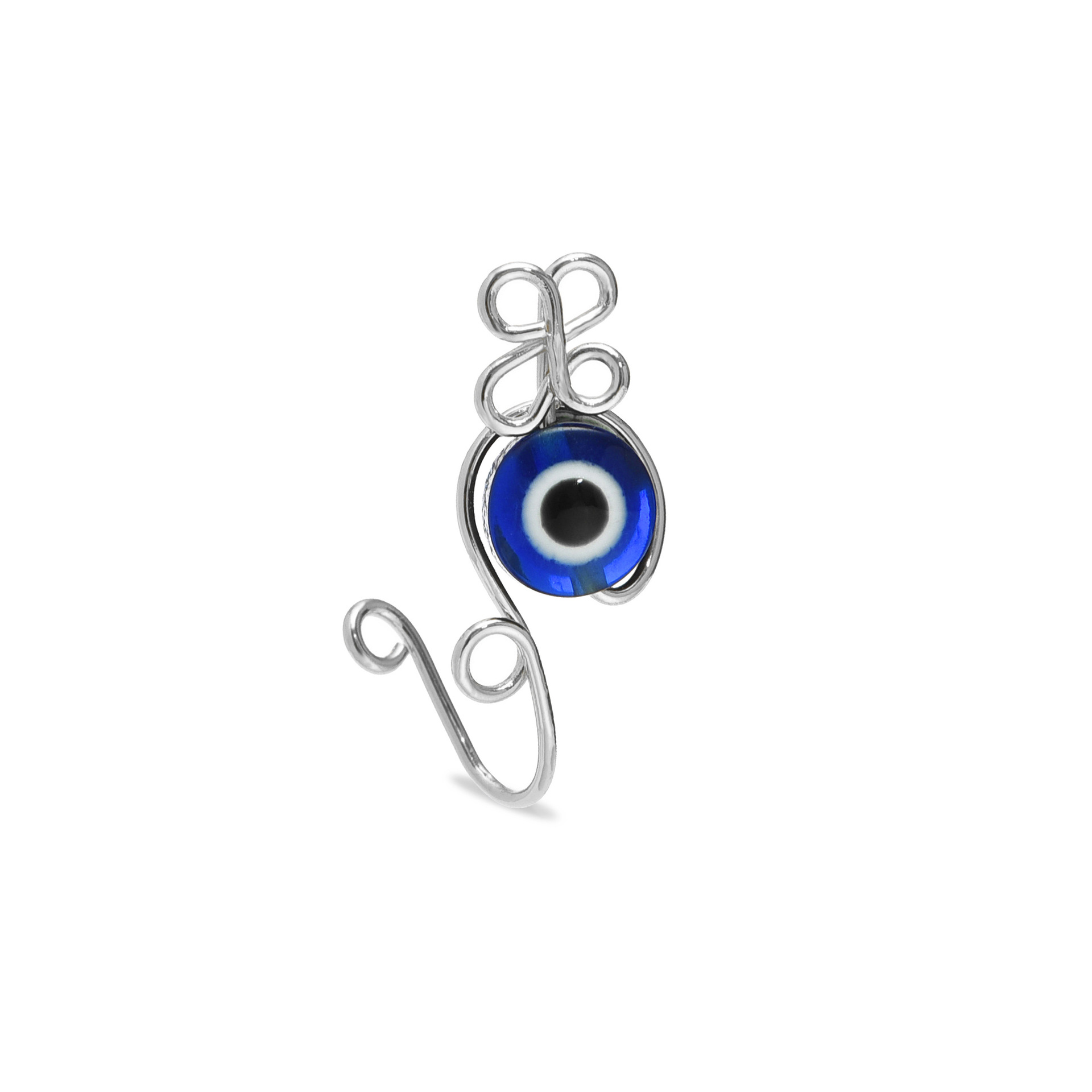 Evil Eye Nose Ring Handmade Co - Body Jewelry Real Gold recension och pris
