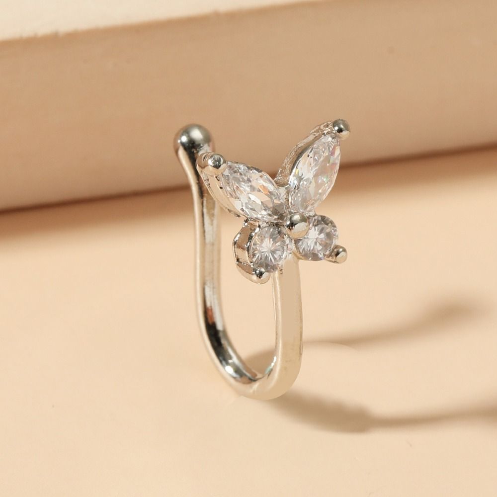 Rhinestone Butterfly Nose Ring - Body Jewelry Ear Piercing recension och pris