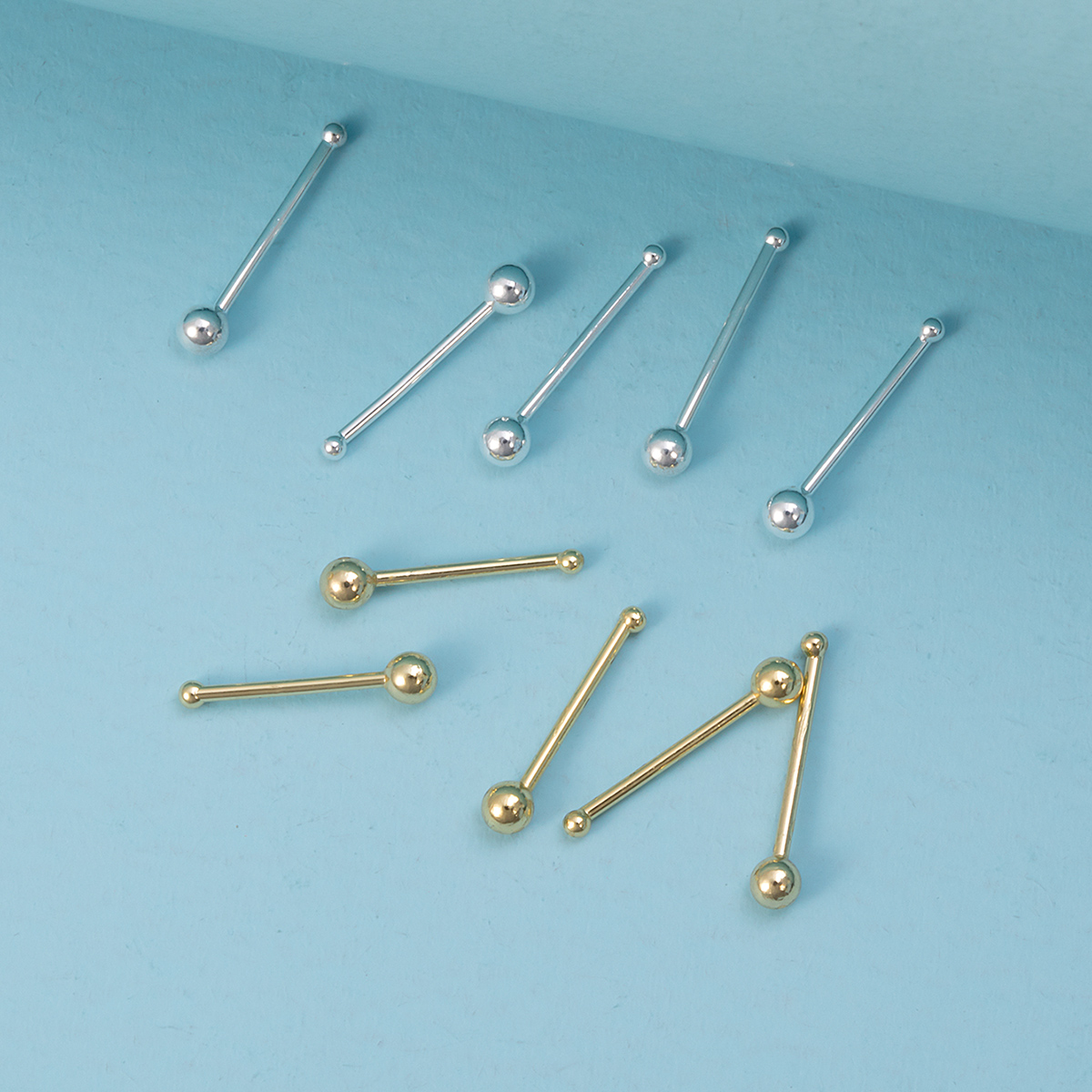 10pcs Nose Stud Rings Cartilag - Nostril Screw Pin recension och pris