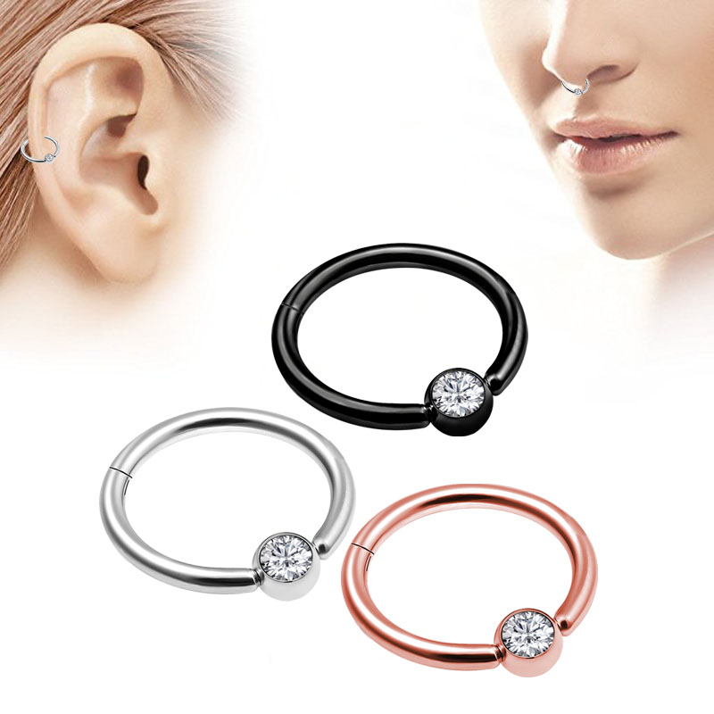 1PC Punk Styles Nose Ring Clic - Body Jewelry Ear Piercing recension och pris