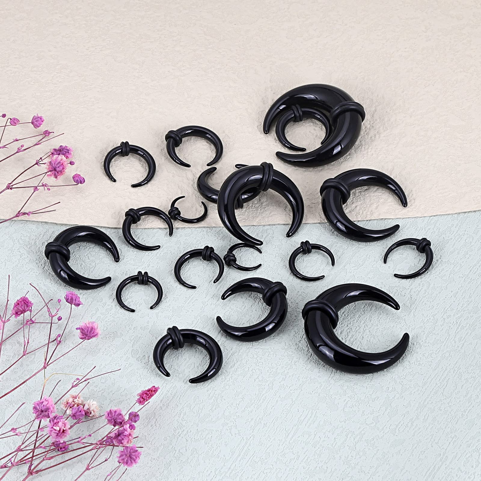 18Pcs Acrylic Septum Pincher T - Body Jewelry Ear Plugs recension och pris