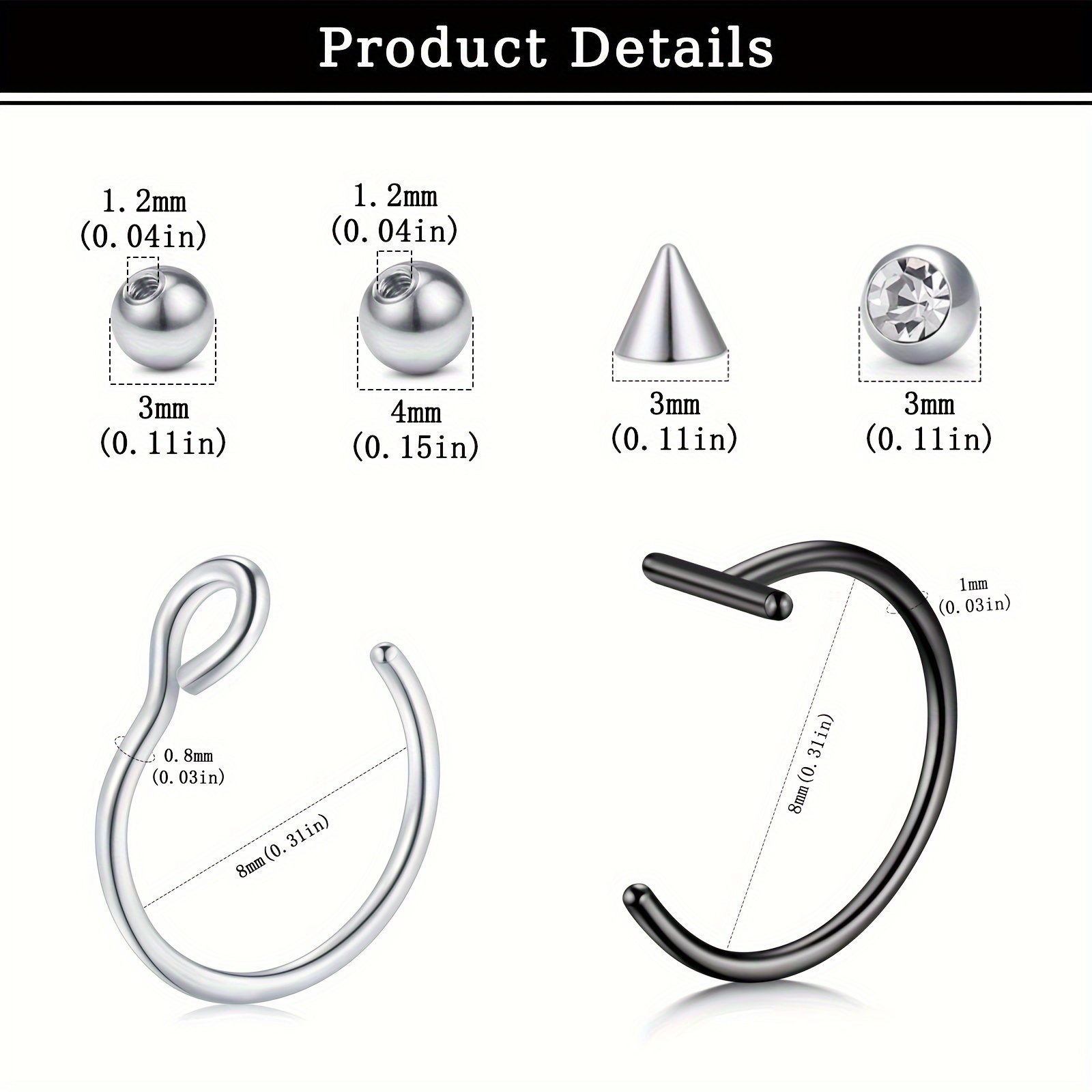 Fake Piercings Fake Lip Ring F - Body Jewelry Ear Piercing recension och pris