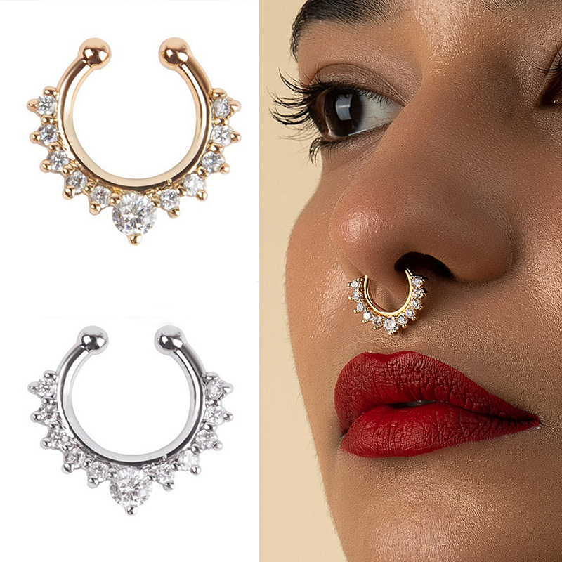 1PC U-Shape Nose Clip Fake Nos - Body Jewelry Ear Piercing recension och pris