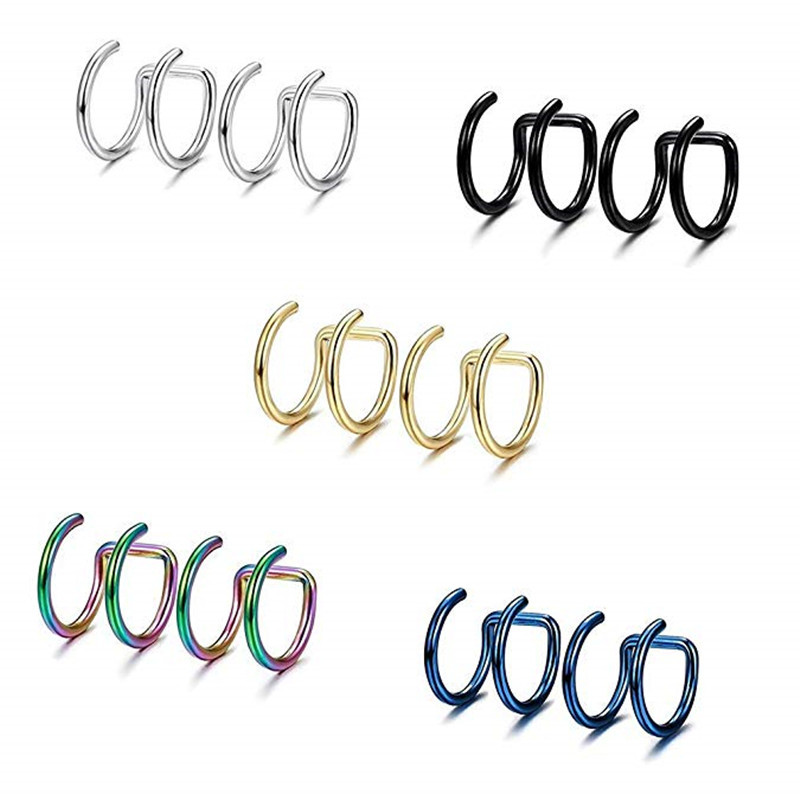 2Pcs 316L Stainless Steel Clip - Body Jewelry Ear Piercing recension och pris