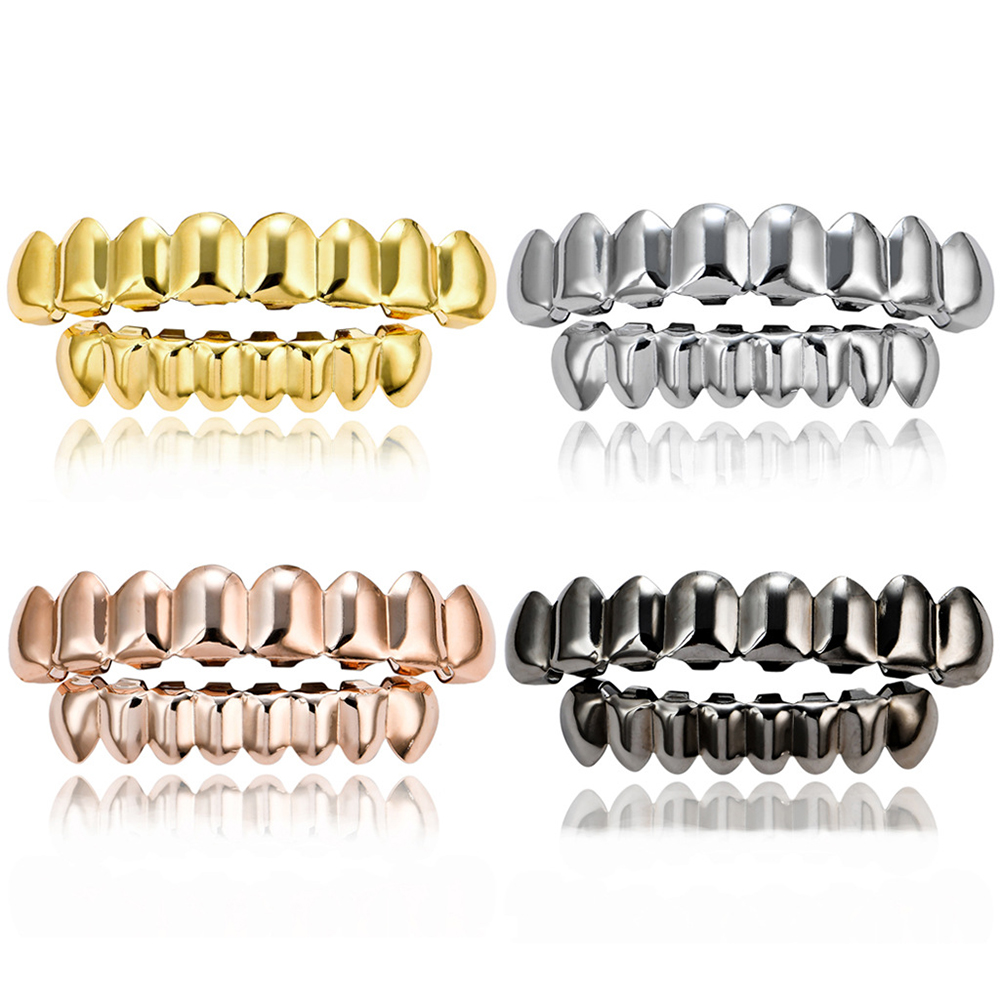 Hip Hop Gold Braces Upper Teet - Body Jewelry Real Gold recension och pris