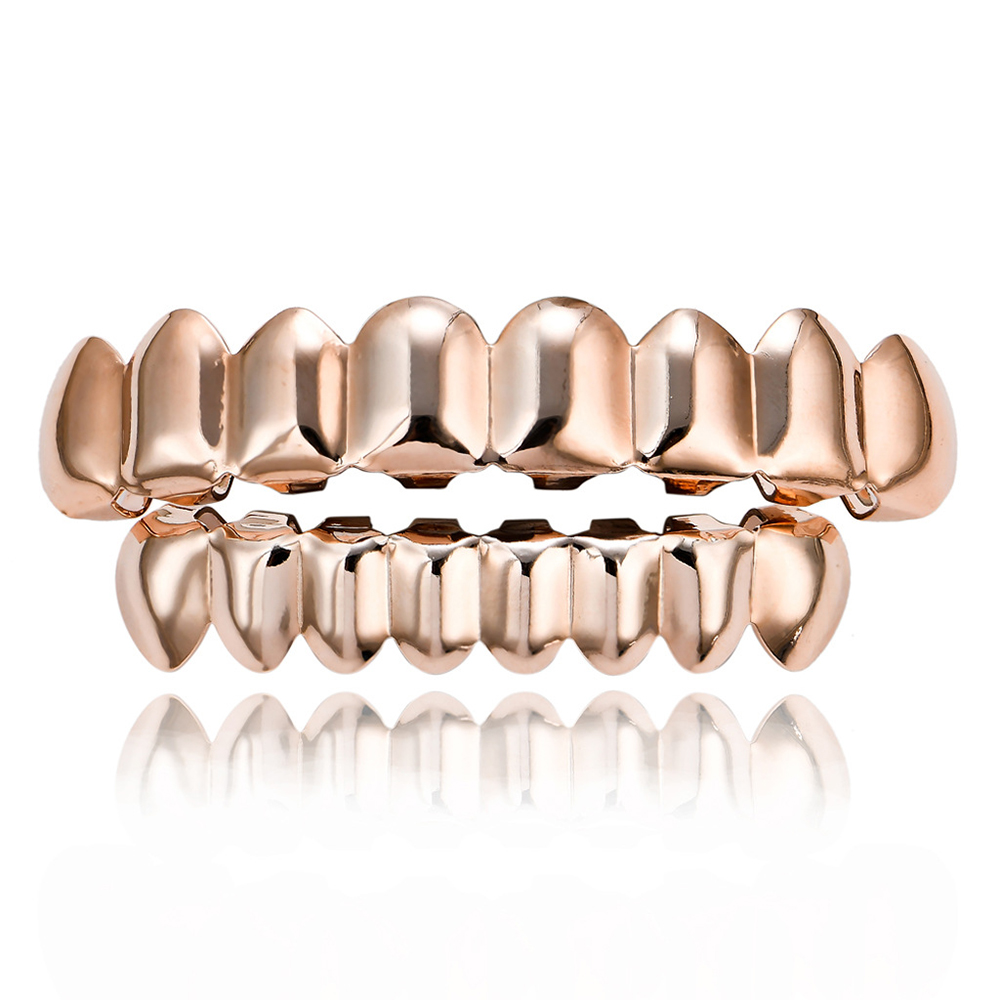 Hip Hop Gold Braces Upper Teet - Body Jewelry Real Gold recension och pris