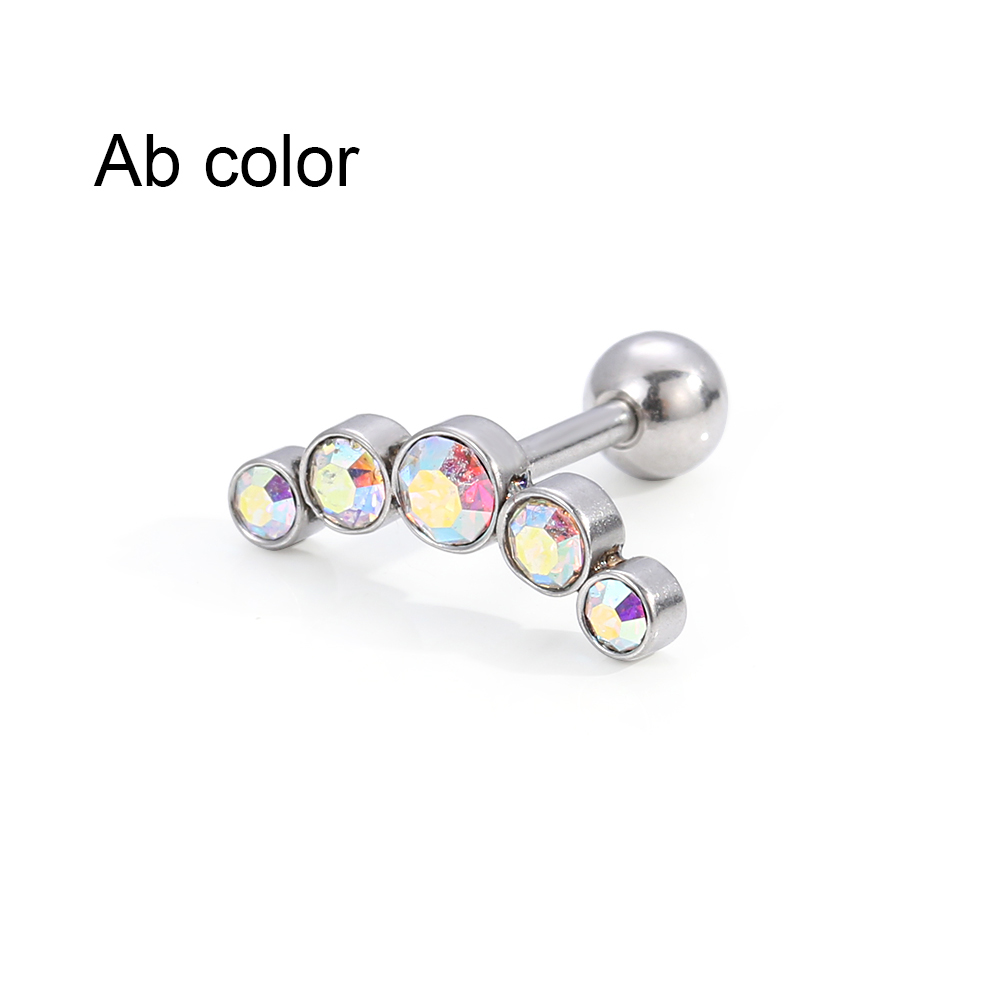 1Pcs Fashion 16G Crystal Gem O - Body Jewelry Ear Piercing recension och pris