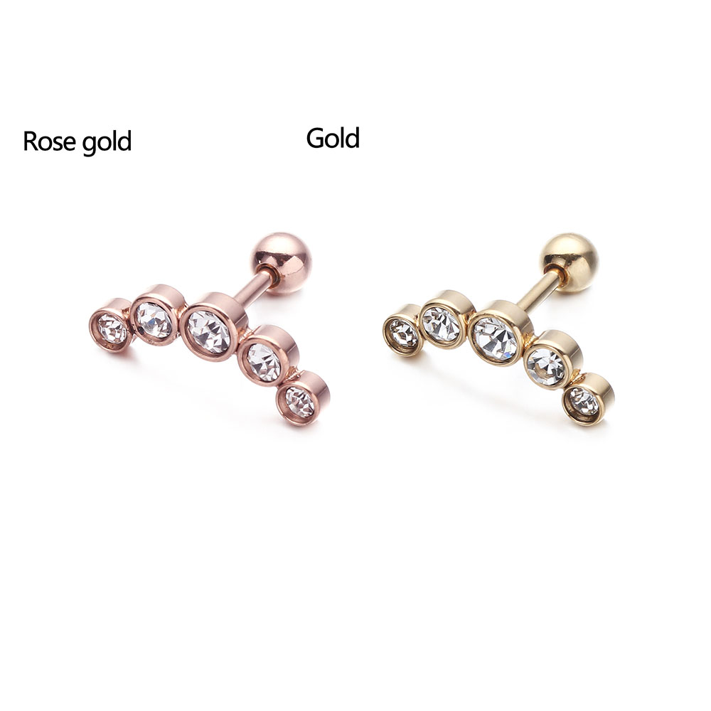 1Pcs Fashion 16G Crystal Gem O - Body Jewelry Ear Piercing recension och pris