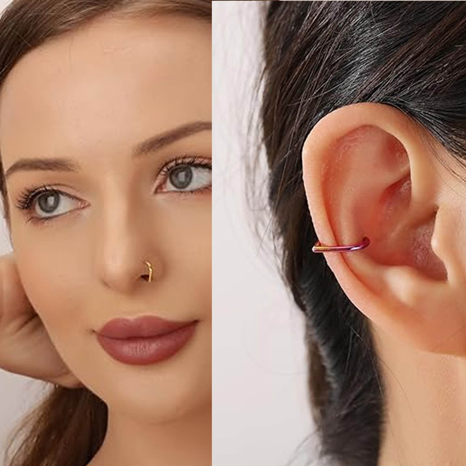 5Pcs Stainless Steel Fake Nose - Body Jewelry Ear Piercing recension och pris