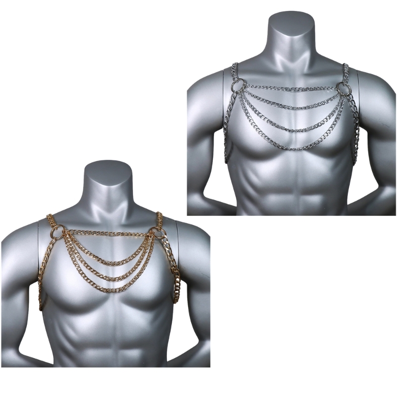 Men's Sexy Metal Body Chest Ch - Body Jewelry For Men recension och pris