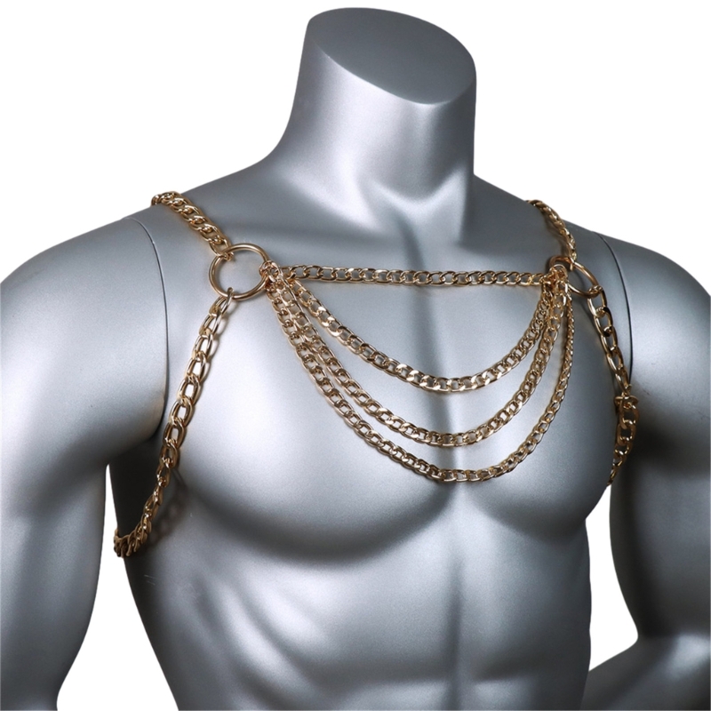 Men's Sexy Metal Body Chest Ch - Body Jewelry For Men recension och pris
