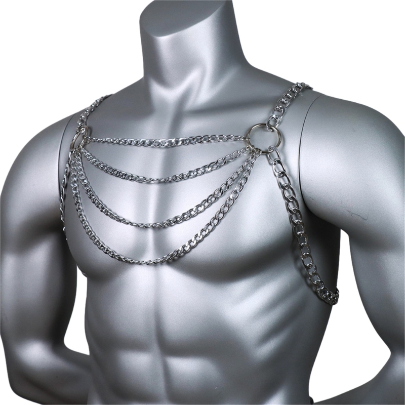 Men's Sexy Metal Body Chest Ch - Body Jewelry For Men recension och pris