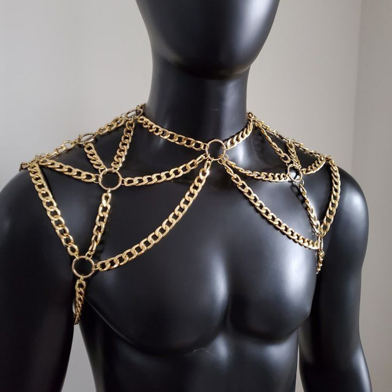 Punk Men Shoulder Body Chain B - Body Jewelry For Men recension och pris