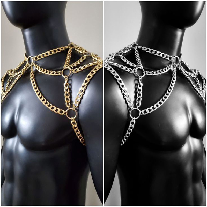 Punk Men Shoulder Body Chain B - Body Jewelry For Men recension och pris