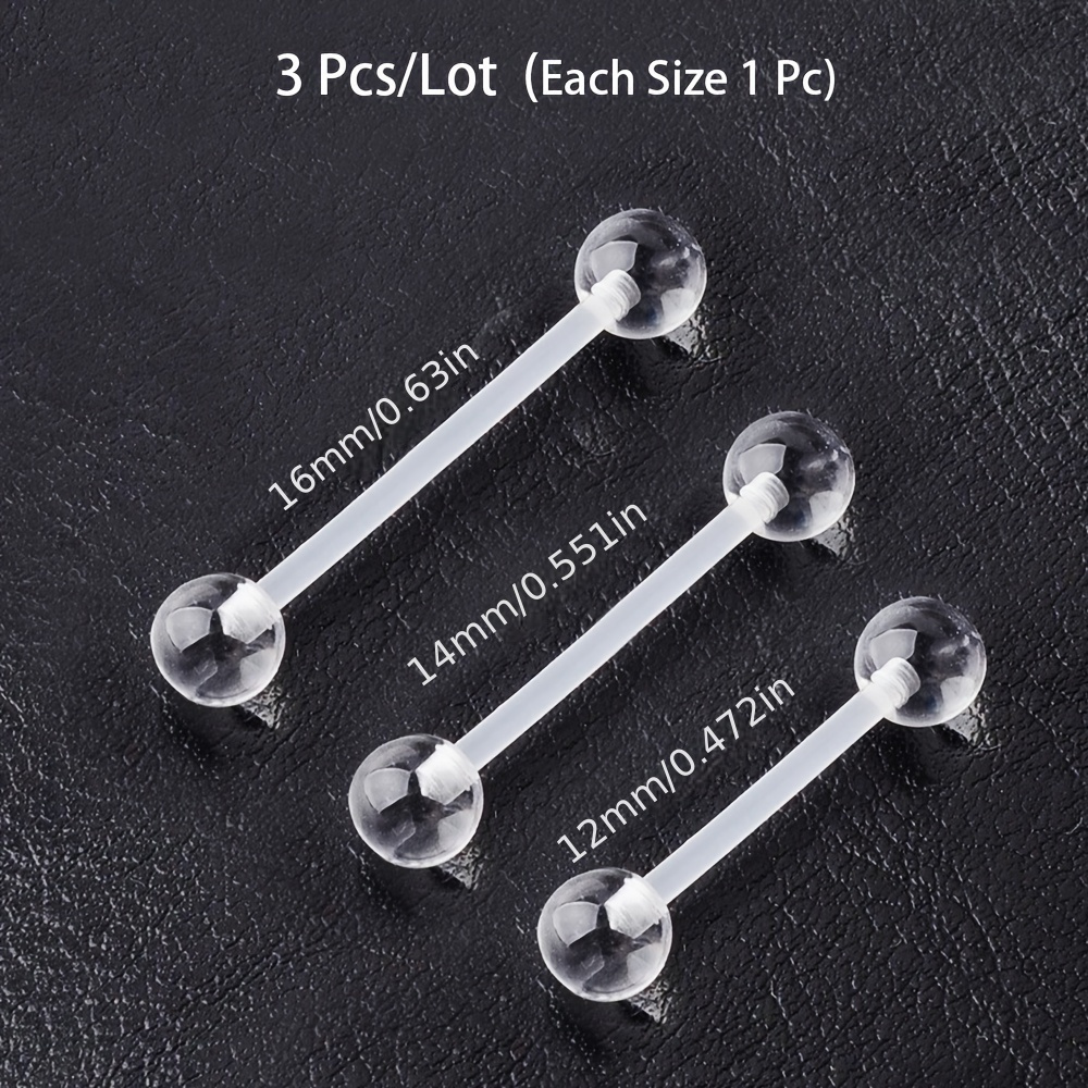3pcs/Set (Each Size 1pc) Soft  - Body Jewelry Store recension och pris