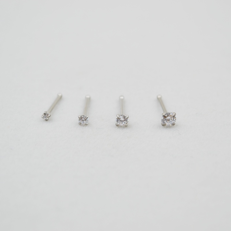 Wholesale 50pcs/Lot 20G Sliver - Nostril Screw Pin recension och pris