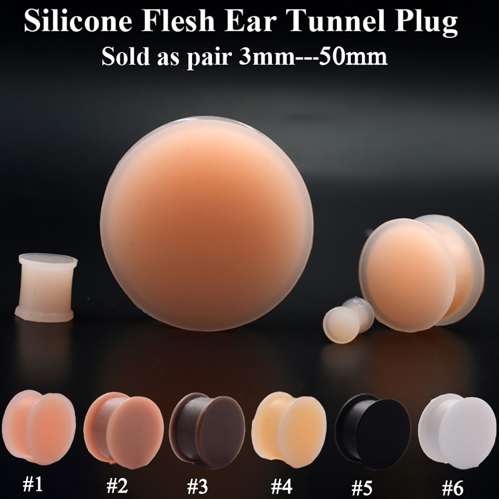 1 Pair Silicone Flexible Thick - Body Jewelry Ear Plugs recension och pris