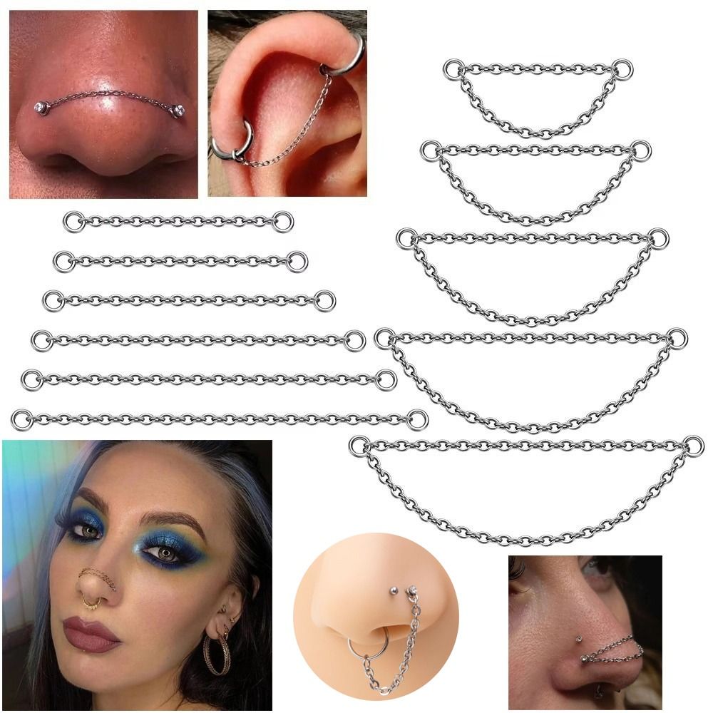 Fashion Titanium Nose Chain Do - Body Jewelry Ear Piercing recension och pris