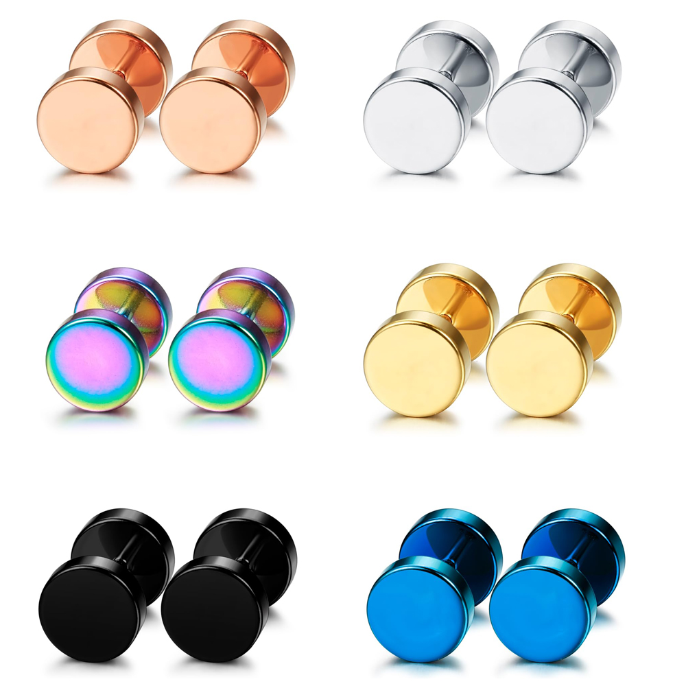 1 Pair/6 Pairs Stainless Steel - Body Jewelry Ear Plugs recension och pris