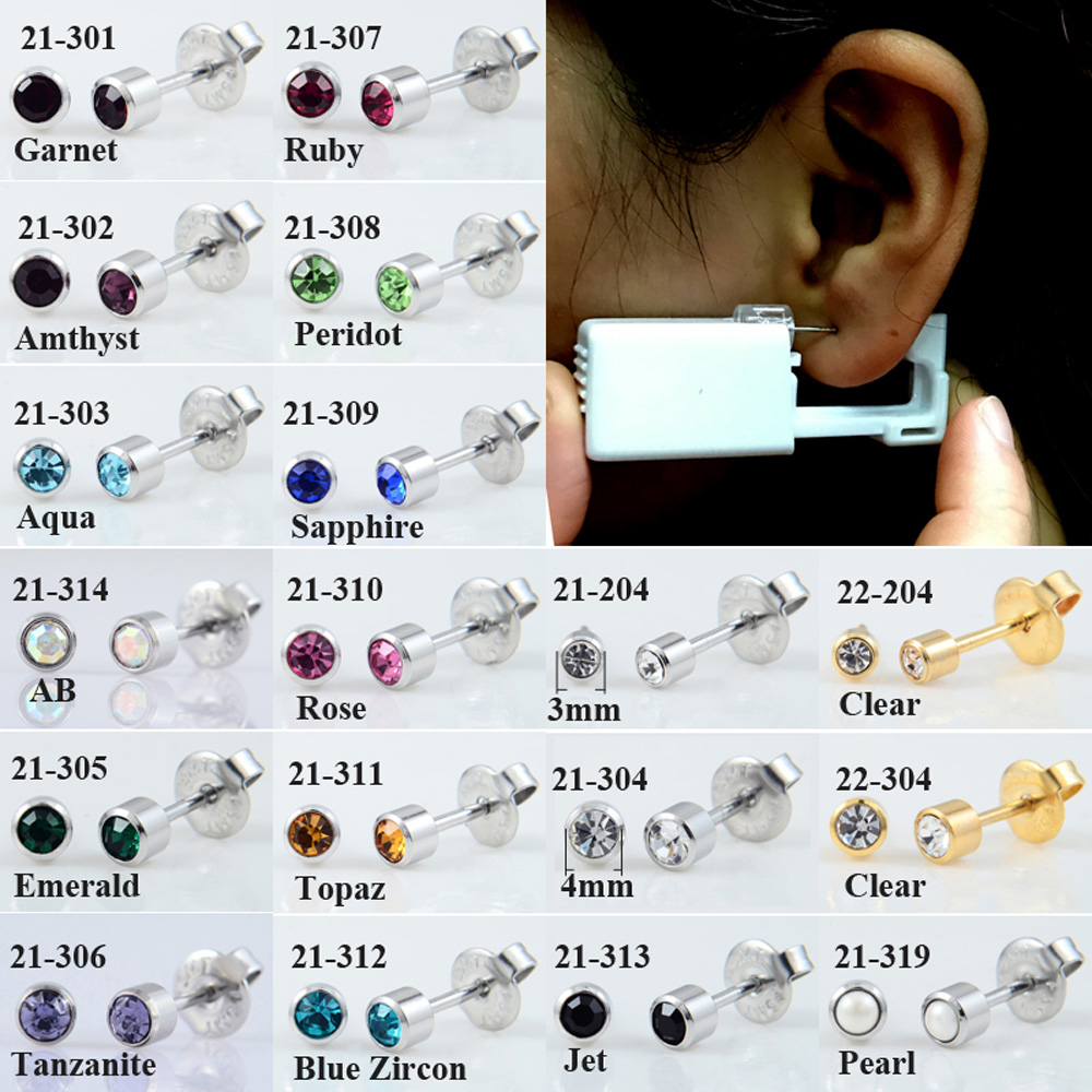 24pcs/Box No Pain Ear Piercing - Body Jewelry Ear Plugs recension och pris