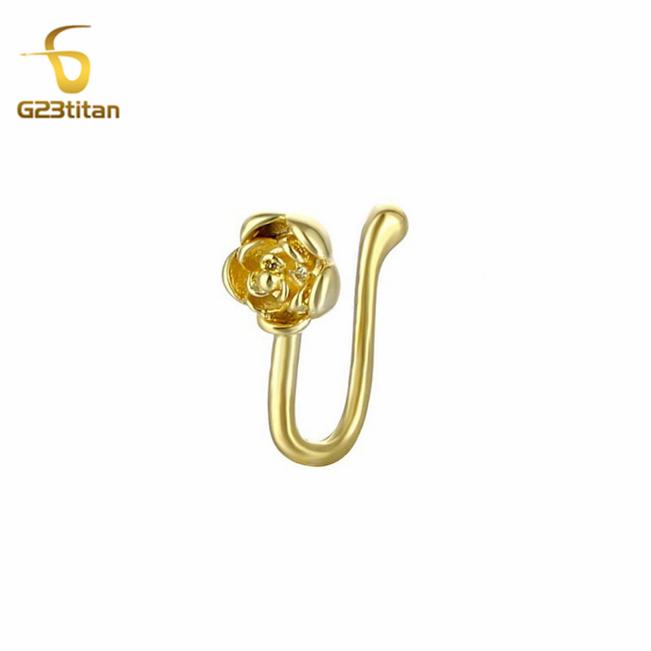 1pc Crystal Copper Rose Nose C - Body Jewelry Ear Piercing recension och pris
