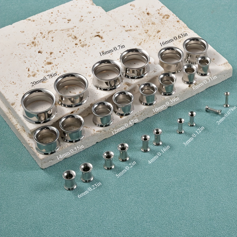1 Pair/12 Pairs Set Stainless  - Body Jewelry Ear Plugs recension och pris