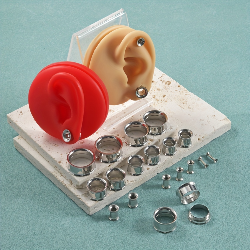 1 Pair/12 Pairs Set Stainless  - Body Jewelry Ear Plugs recension och pris