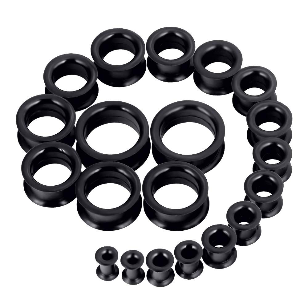 Pair Supersize Flexible Black  - Body Jewelry Ear Plugs recension och pris