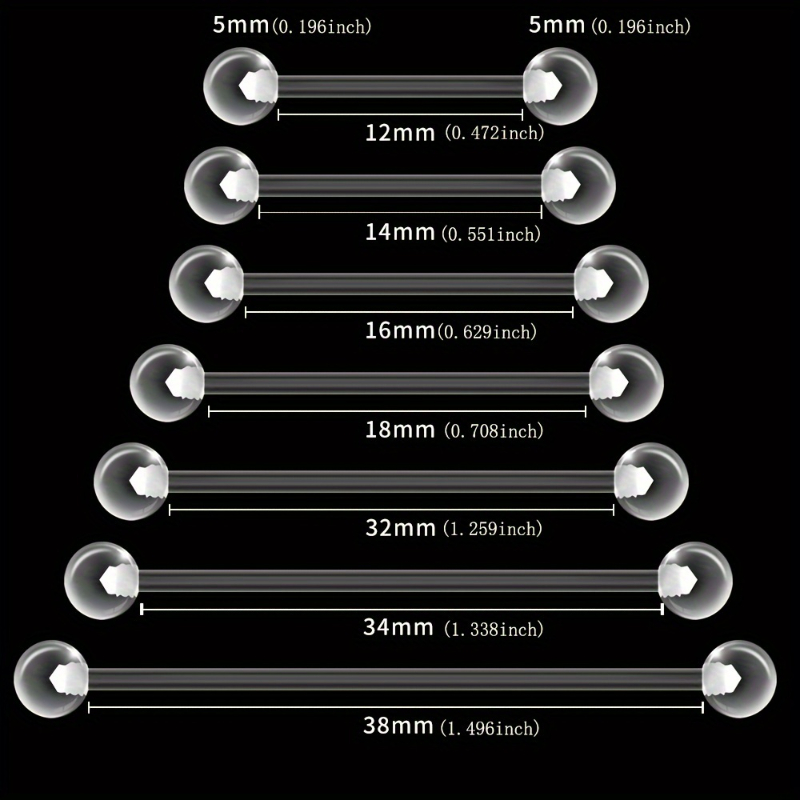 JKC Store 10pcs Acrylic Barbel - Body Jewelry Store recension och pris