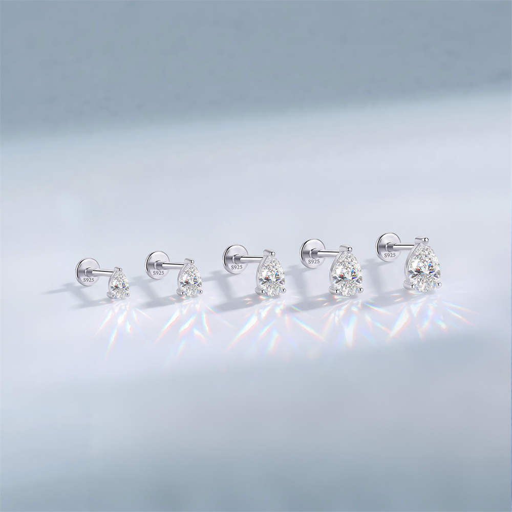 KOJ 1PC 925 Sterling Silver Cl - Body Jewelry Ear Piercing recension och pris