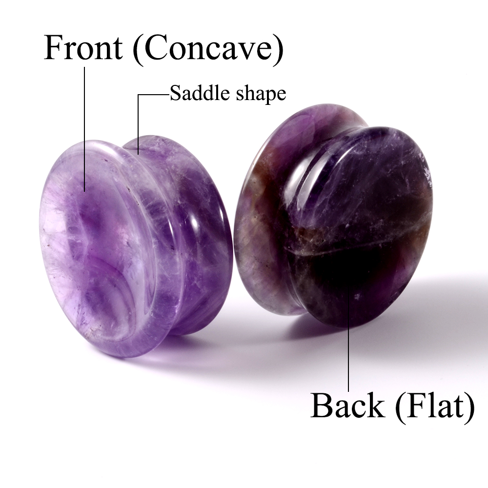Pair Stone Ear Gauges Double F - Body Jewelry Ear Plugs recension och pris