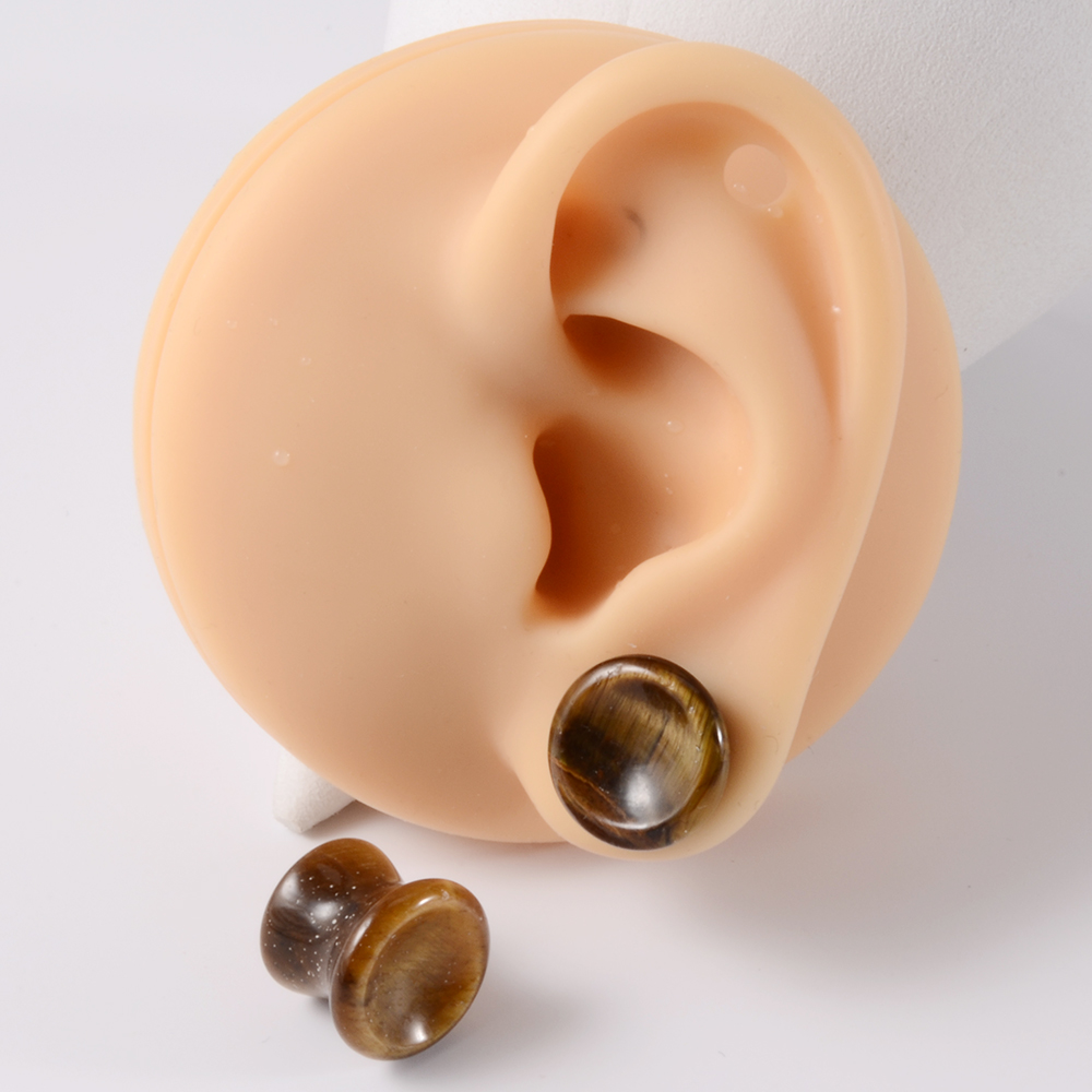 Pair Stone Ear Gauges Double F - Body Jewelry Ear Plugs recension och pris