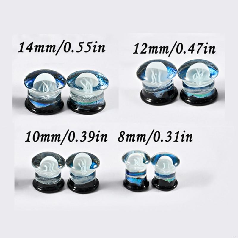  Elegant Jellyfish Glass Ear G - Body Jewelry Gauges recension och pris